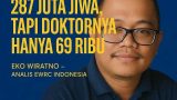 Ironi Negeri 287 Juta Jiwa, Tapi Doktornya Hanya 69 Ribu: Eko Wiratno Ungkap Ketimpangan Intelektual Indonesia Ironi Negeri 287 Juta Jiwa, Tapi Doktornya Hanya 69 Ribu: Eko Wiratno Ungkap Ketimpangan Intelektual Indonesia